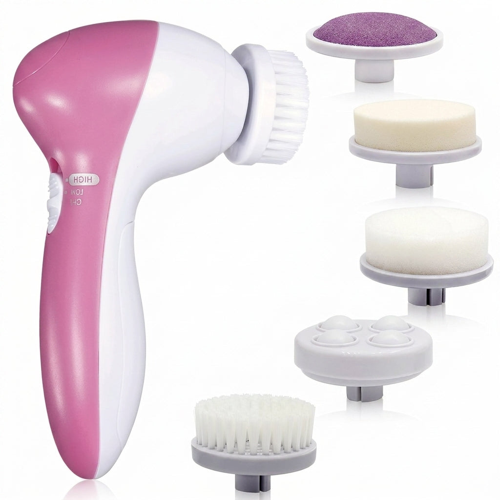 Cepillo Facial Pro 5 en 1: Limpieza Profunda para una Piel Radiante y Sin Impurezas