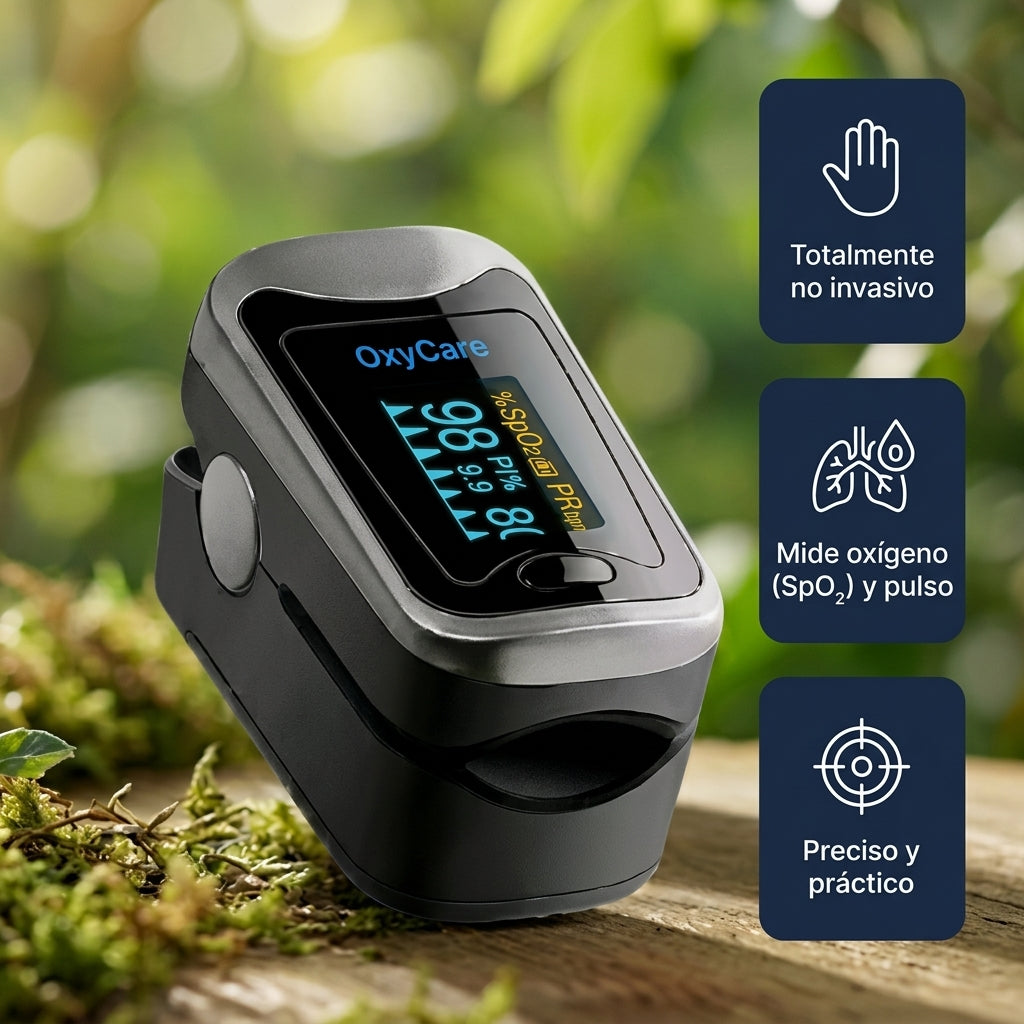 Monitor Vital OxyCare™: Controla tu Oxígeno y Pulso Sin Salir de Casa